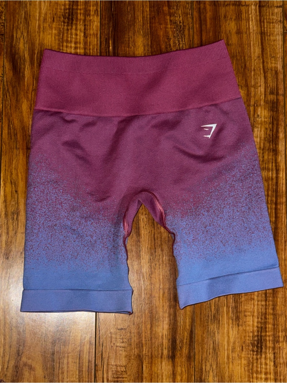 Gymshark Ombre Maroon to Lavender Seamless Shorts - XS